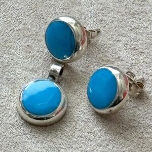 925 Sterling Silver Turquoise Set